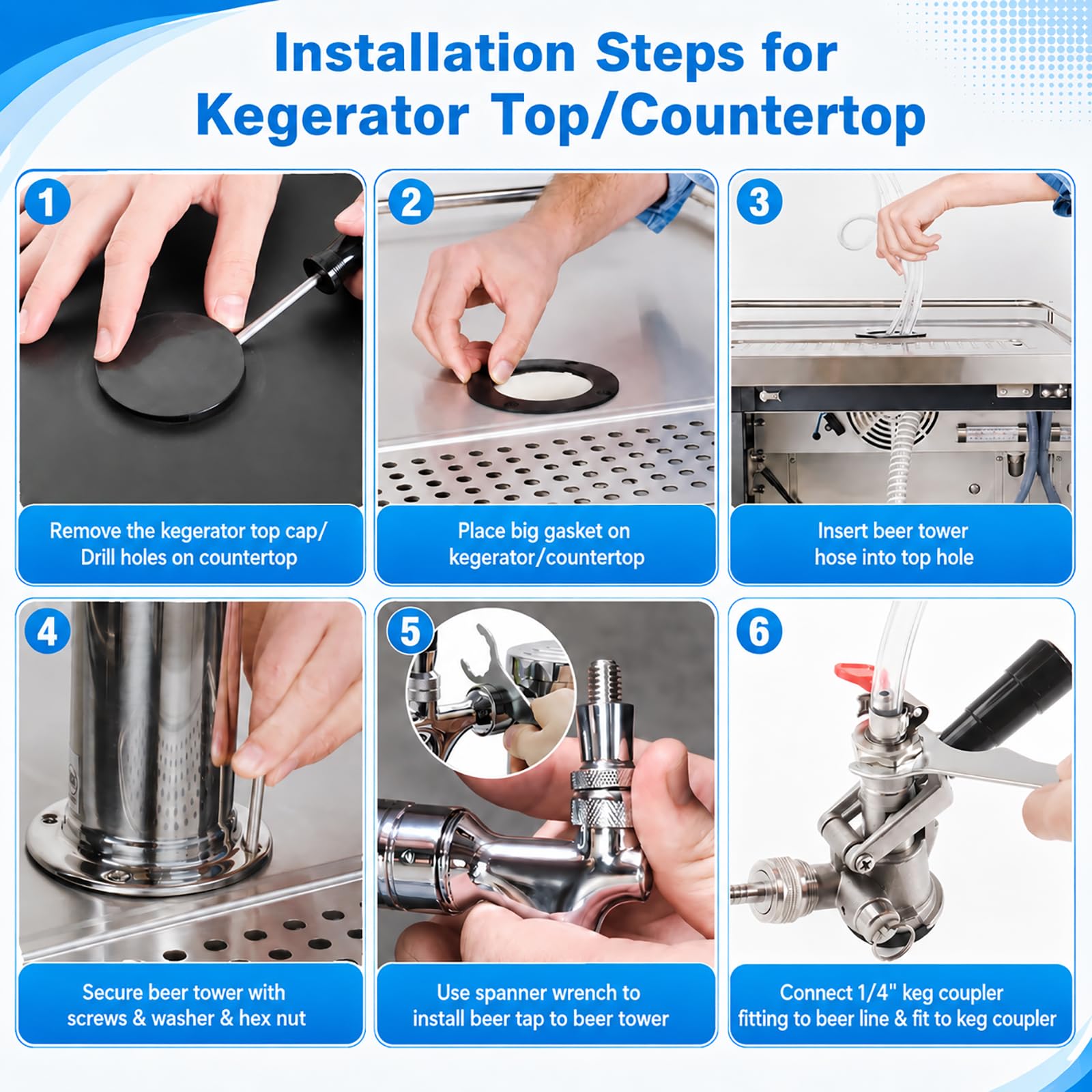 Amazon.co.jp: Kegerator Tower スタンダード 3タップビールタワー
